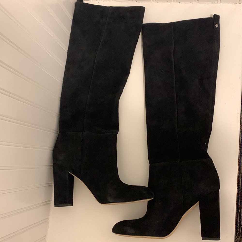 Sam Edelman black heel tall boots size 7.5